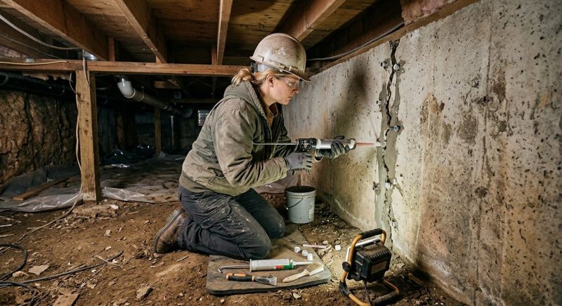 Crawlspace Foundation Repair in Hamilton, VA