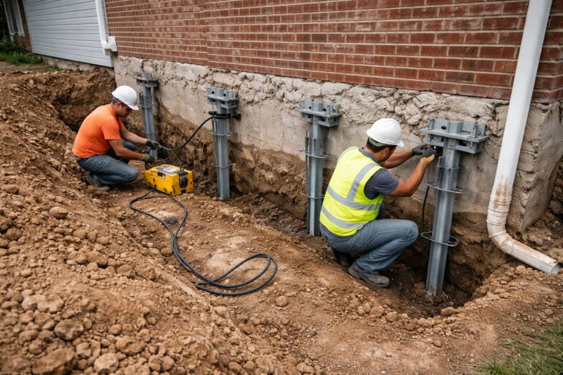 Helical Piers Installation in Gainesville, VA