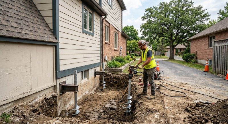 Helical Pile Installation in Gainesville, VA