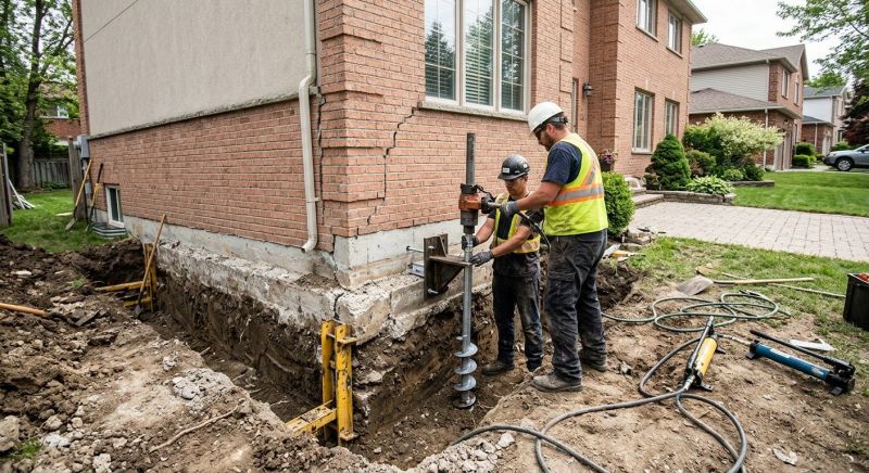 Sinking Foundation Repair in Remington, VA