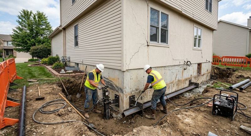 Sinking Foundation Repair in Round Hill, VA