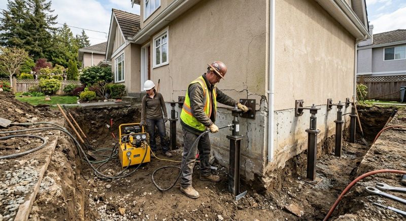 Sinking Foundation Repair in Woodbridge, VA